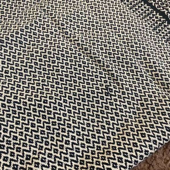 Shawl Wrap Throw Scarf Soft Tapestry Table Cloth BLACK WHITE Thick Cotton - Picture 3 of 6